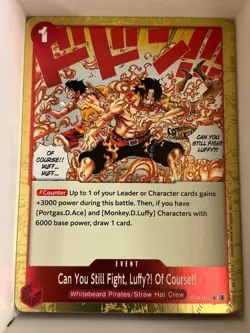 ST30-016 Can You Still Fight, LuffyU! Of Course! FOIL English One Piece TCG Card - Image 1