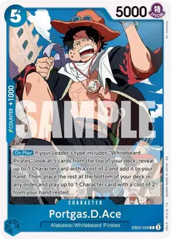 EB02-028 Portgas.D.Ace English R One Piece TCG Card Game - Image 2