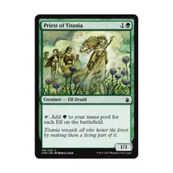 WOTC MTG Commander Anthology Priest of Titania (C) NM - Image 1