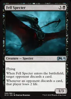 Fell Specter - Near Mint MTG Magic 2019 Core Set - Image 1