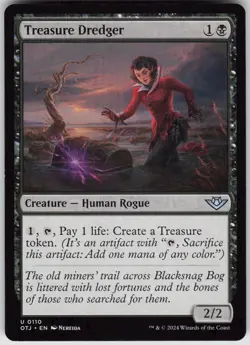 MTG Treasure Dredger 110 Outlaws of Thunder Junction U Normal NM - Image 1