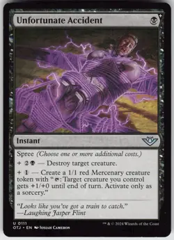 MTG Unfortunate Accident 111 Outlaws of Thunder Junction U Normal NM - Image 1