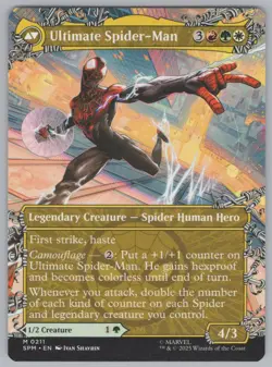 MTG - Miles Morales (0211) (Borderless) - Marvel's Spider-Man (SPM) -F658 - Image 2