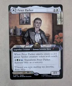 Peter Parker Amazing Spiderman MTG Disneyland Exclusive Event Promo Rare Magic - Image 2