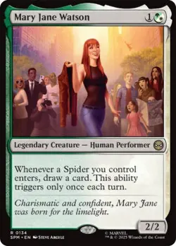 NM Mary Jane Watson, MTG, Marvel's Spider-Man, Magic the Gathering, 134 - Image 1