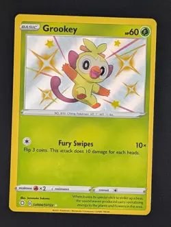 Grookey SV004/SV122 Shiny Holo Rare Pokemon TCG Shining Fates: Shiny Vault NM - Image 1