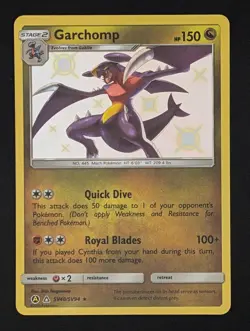 Garchomp SV40/SV94 Shiny Holo Rare Pokemon TCG Hidden Fates: Shiny Vault NM - Image 1