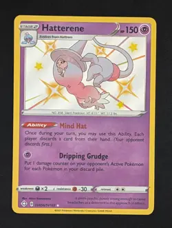 Hatterene SV056/SV122 Shiny Holo Rare Pokemon TCG Shining Fates: Shiny Vault NM - Image 1