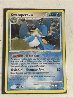 Swampert 9/106 Holo Rare Pokemon Cars - DP Great Encounters - MP Condition - Image 1