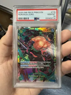 One Piece PRB02 Roronoa Zoro SEC OP06-118 PSA 10 GEM MINT SWORDSMEN - Image 2