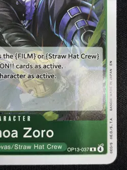 Roronoa Zoro OP13-037 R One Piece: Carrying On His Will Foil - Image 4