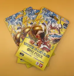 x3 One Piece OP15 EB04 Adventure on Kami Island Sleeved Booster Pack English - Image 1