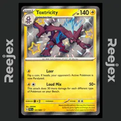 Toxtricity - 141/091 - Shiny Rare - Paldean Fates - Pokemon Card - LP - Image 1