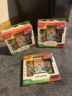 X3 Pokemon Trading Card Game - First Partner Illustration Collection - Series 1 - Image 1