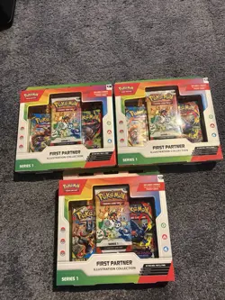 X3 Pokemon Trading Card Game - First Partner Illustration Collection - Series 1 - Image 2