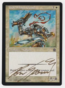 Gold Signed Trokin High Guard LP Portal Second Age Artist Ron Spencer MTG Magic! - Image 1
