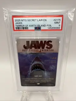 2025 MTG JAWS Secret Lair Drop Terror Of Amity Island Foil Psa 9 #2175 ‼ - Image 1