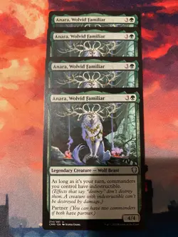 MTG Commander Legends Anara Wolvid Familiar x 4 - Image 1
