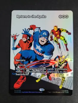 Return to the Ranks (Borderless Foil) Mythic Marvel Super Heroes - Image 1
