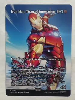 MTG - Iron Man, Titan of Innovation (Borderless) - MAR - Mythic - NM - Magic the - Image 1