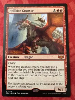Hellkite Courser 218 Commander: Tarkir: Dragonstorm Magic: The Gathering NM - Image 1