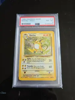 1999 Pokemon Card TCG Base Set Raichu PSA 8 Holo Vintage 14/102 - Image 1