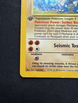 Pokemon TCG Machamp Holo Card Base Set 1st Edition 8/102 MP - Image 4