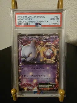 PSA 10 GEM MINT 2015 Pokemon JPN XY Promo Special Jumbo #191 Mewtwo EX LOW POP - Image 1