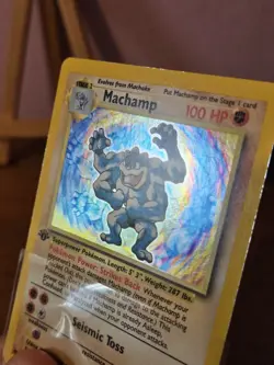 Pokemon TCG Machamp Holo 1st Edition Base Set #8/102 MP-LP - Image 4