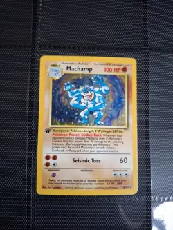 Pokemon TCG Machamp Holo 1st Edition Base Set #8/102 MP-LP - Image 1