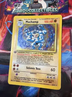Pokemon TCG Machamp Holo 1st Edition Base Set #8/102 MP/HP - Image 2
