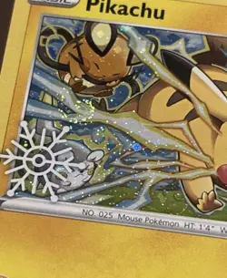 Pikachu 49/195 Silver Tempest - Cosmos Holo Swirl Pokemon Card - Image 3
