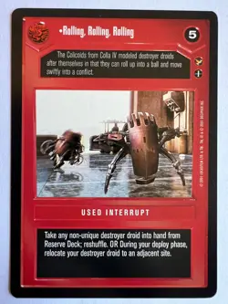 Star Wars CCG SWCCG Rolling Rolling Rolling Theed Palace Rare Card Set - Image 1