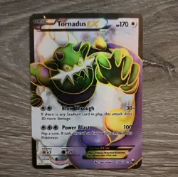 Pokemon Tornadus EX 108/108 Dark Explorers Ultra Rare Holo Full Art Card - Image 3