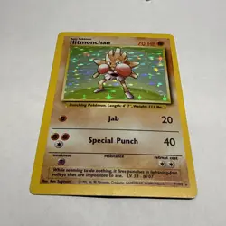 Pokemon Hitmonchan Base Set 7/102 Holo Rare WOTC Vintage Pokemon Card - Image 5