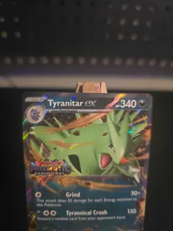 Pokemon Card Tyranitar Ex #64 (Prismatic Evolutions Stamp) Holo - Image 2
