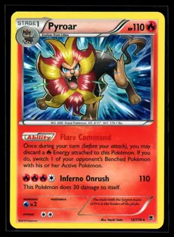 2014 XY - Phantom Forces Pyroar Holo Rare #12 Pokemon Card - Image 1
