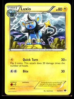 2012 Black & White - Next Destinies Luxio #45 Non Holo Pokemon Card - Image 1