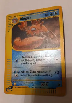Kingler 050/165 Pokemon Expedition Base Set Reverse Holo E-Reader card 2002 - LP - Image 3
