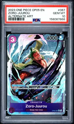 ONE PIECE Zoro-Juurou OP05-067 Awakening of the New Era ALT ART PSA 10 GEM MT - Image 1