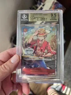2023 ONE PIECE EN MONKEY D. LUFFY STORE CHAMPIONSHIP WINNER P-001 BGS 9.5 - Image 1
