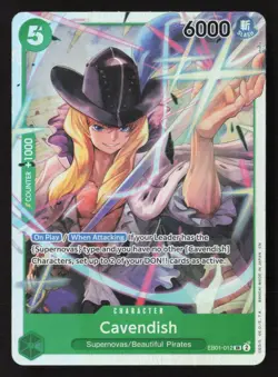 Cavendish (Zoro Deck) SR EB01-012 NM - One Piece TCG - Image 1