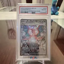 Pokemon 2023 Charizard ex 223/197 PSA 8 SIR Holo SV03 Obsidian Flames - Image 1