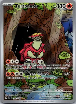 TURTONATOR 146/142 ILLUSTRATION RARE STELLAR CROWN POKEMON NM - Image 1
