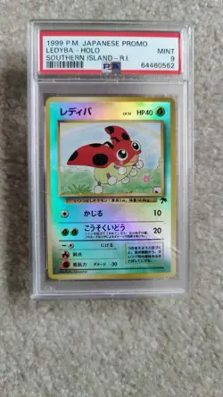 JAPANESE Pokemon 1999 SOUTHERN ISLANDS PROMO LEDYBA REVERSE HOLO-FOIL PSA MINT 9 - Image 1