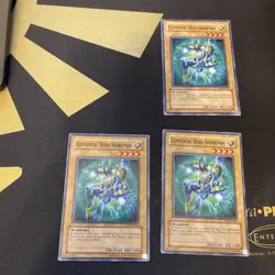 YUGIOH ELEMENTAL HERO SPARKMAN TLM-EN004 UNLIMITED COMMON X3 (LP) PLAYSET - Image 1