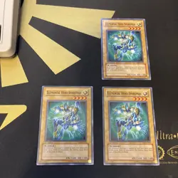 YUGIOH ELEMENTAL HERO SPARKMAN TLM-EN004 1ST COMMON X3 (LP) PLAYSET - Image 1