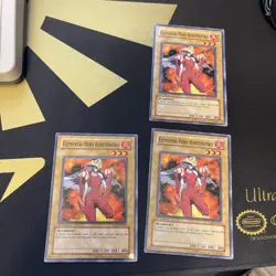 YUGIOH ELEMENTAL HERO BURSTINATRIX TLM-EN002 1ST COMMON X3 (LP) PLAYSET - Image 1