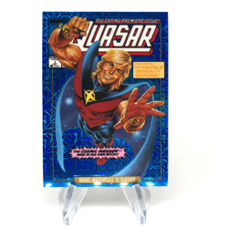 Marvel Card Quasar Blue Traxx 72-V Variant Fleer Upper Deck Masterpieces [NM] - Image 1