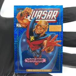 Marvel Card Quasar Blue Traxx 72-V Variant Fleer Upper Deck Masterpieces [NM] - Image 2